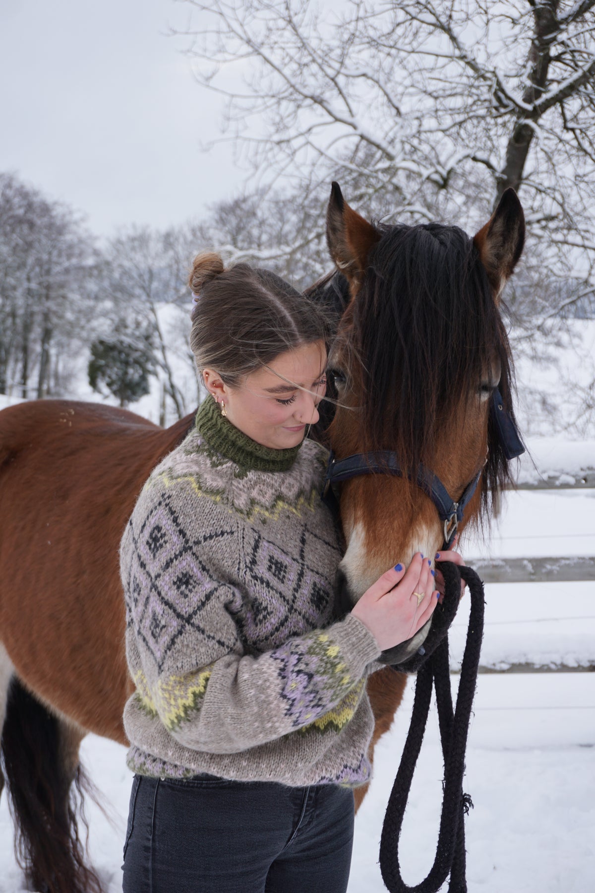 Lyseren retro genser chunky