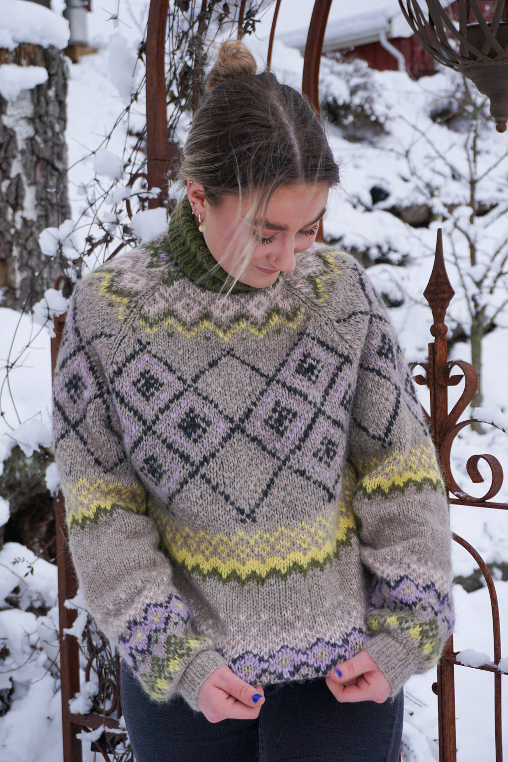Lyseren retro genser chunky
