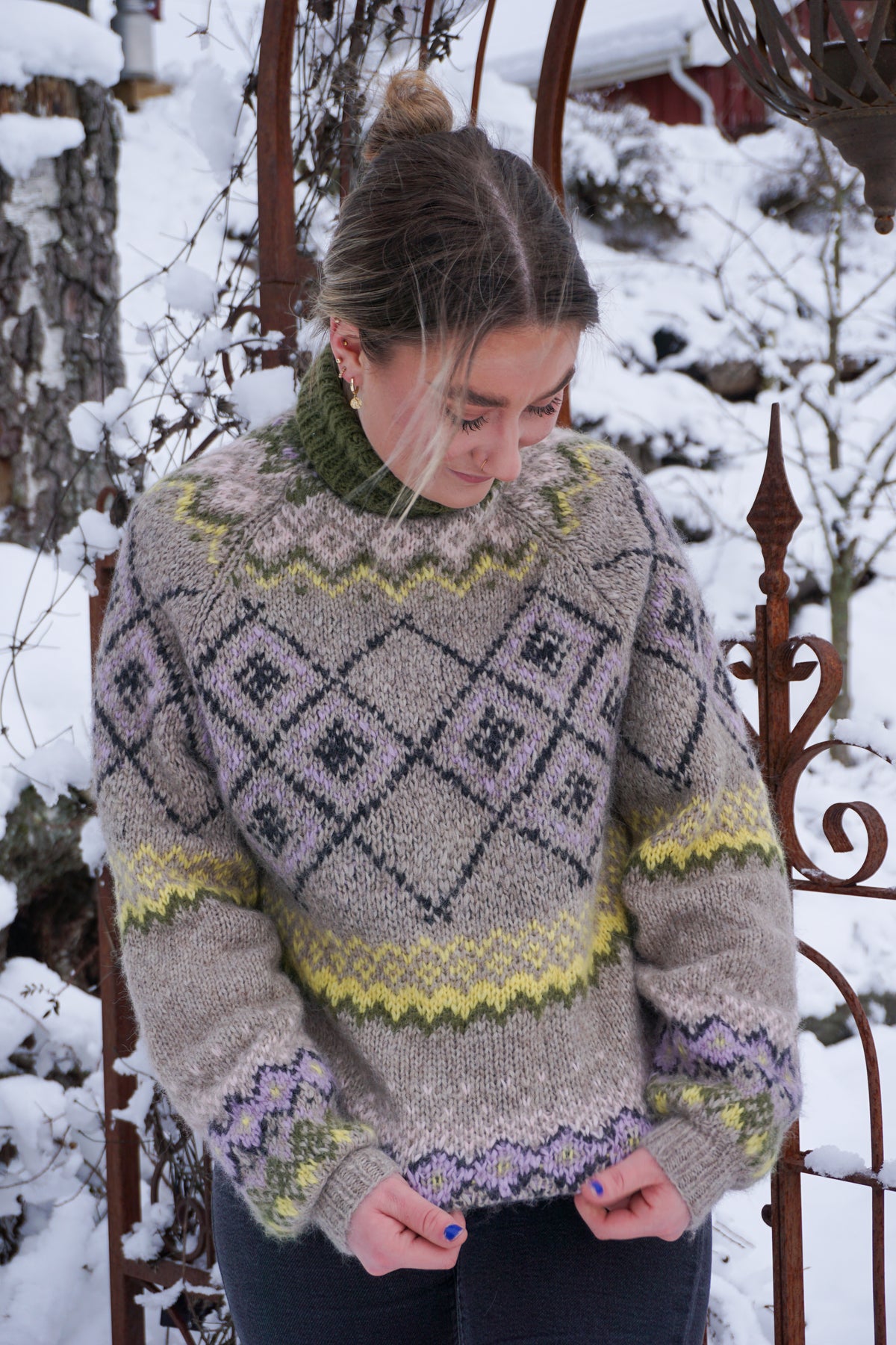 Lyseren retro genser chunky